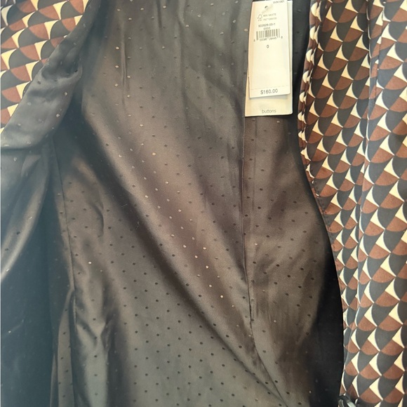 Banana Republic Factory Brown and White Patterned Jacket long and lean blazer - Picture 8 of 10